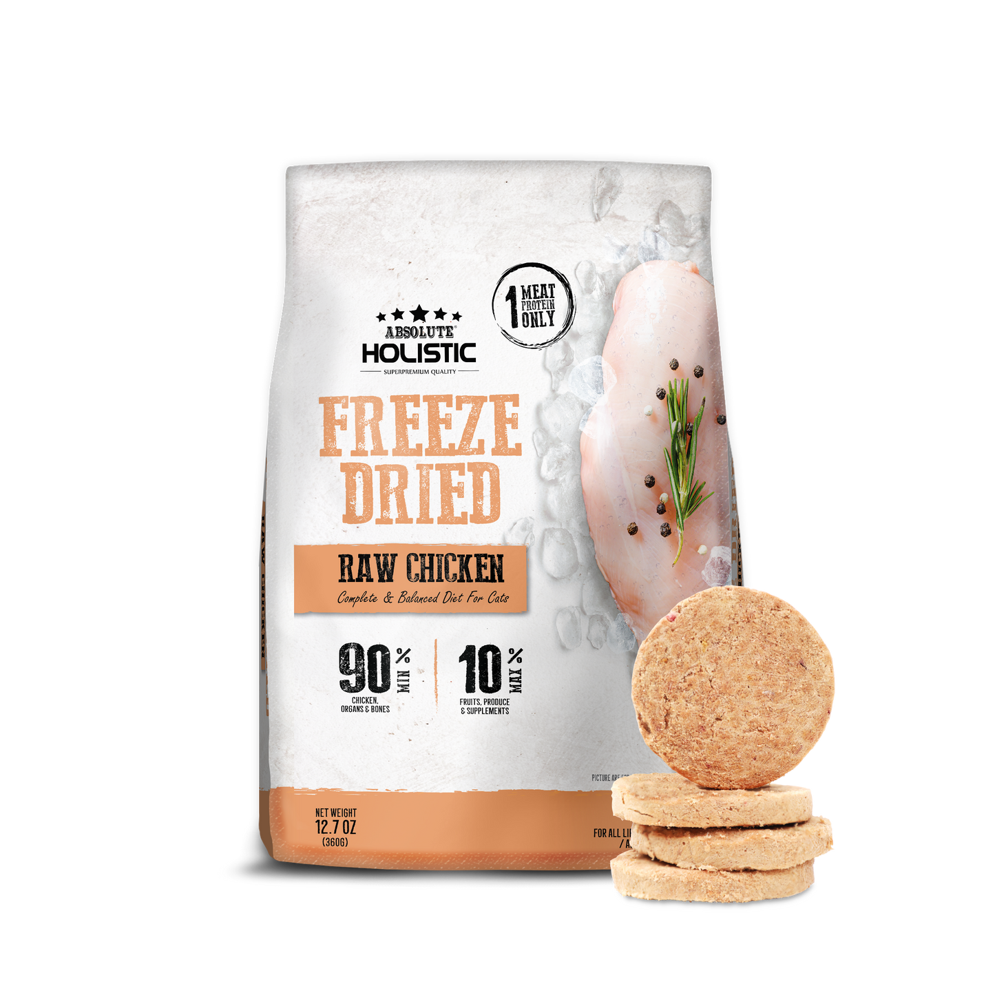 Absolute Holistic Freeze Dried Patties for Cats | Chicken