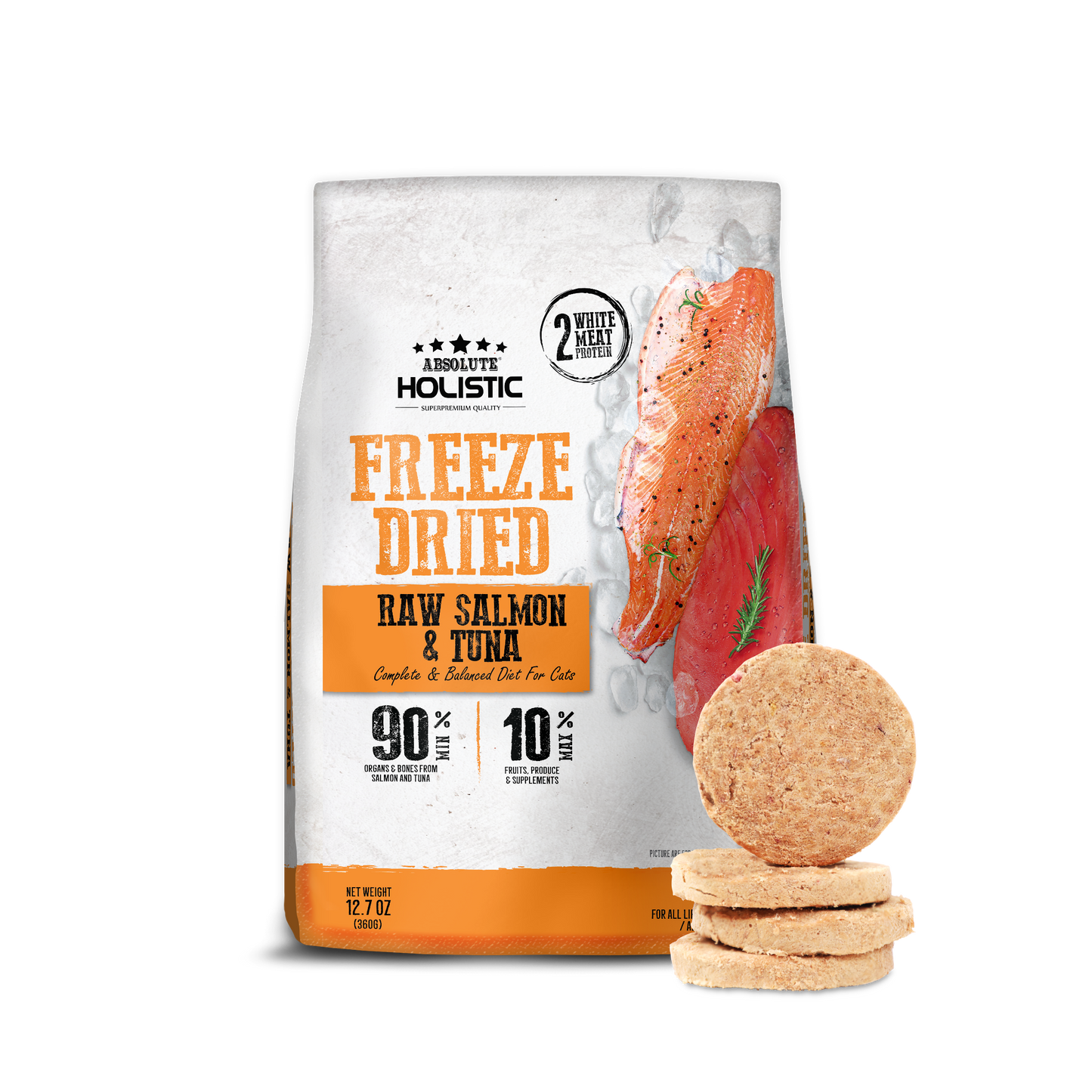 Absolute Holistic Freeze Dried Patties for Cats | Salmon & Tuna