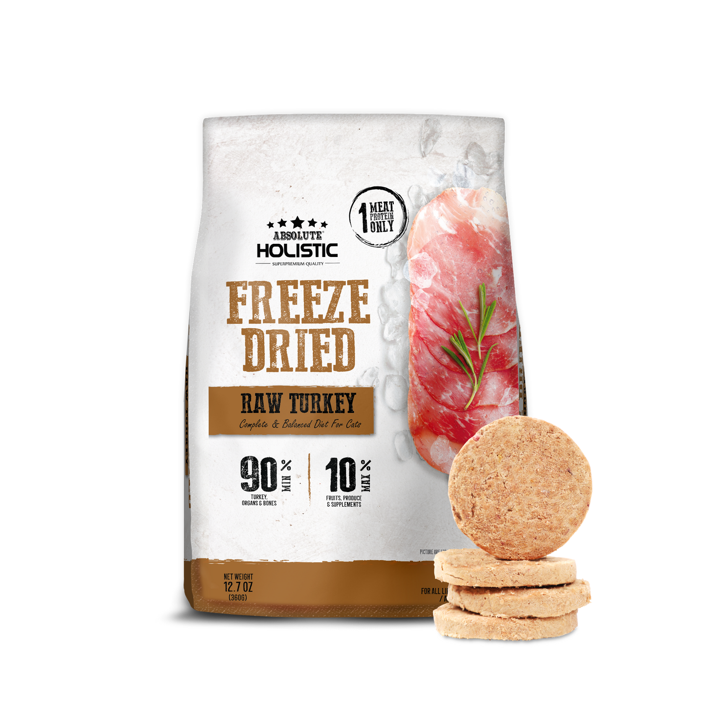 Absolute Holistic Freeze Dried Patties for Cats | Turkey
