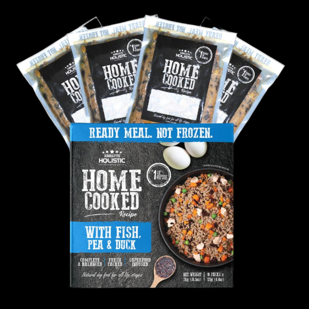 Absolute Holistic Home Cooked Style Recipe Gently Cooked Dog Food (2kg) - Fish, Peas & Duck