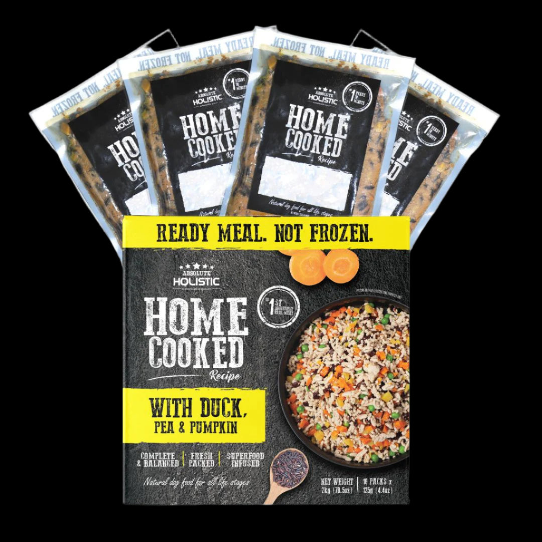 Absolute Holistic Home Cooked Style Recipe Gently Cooked Dog Food (2kg) - Duck, Peas & Pumpkin