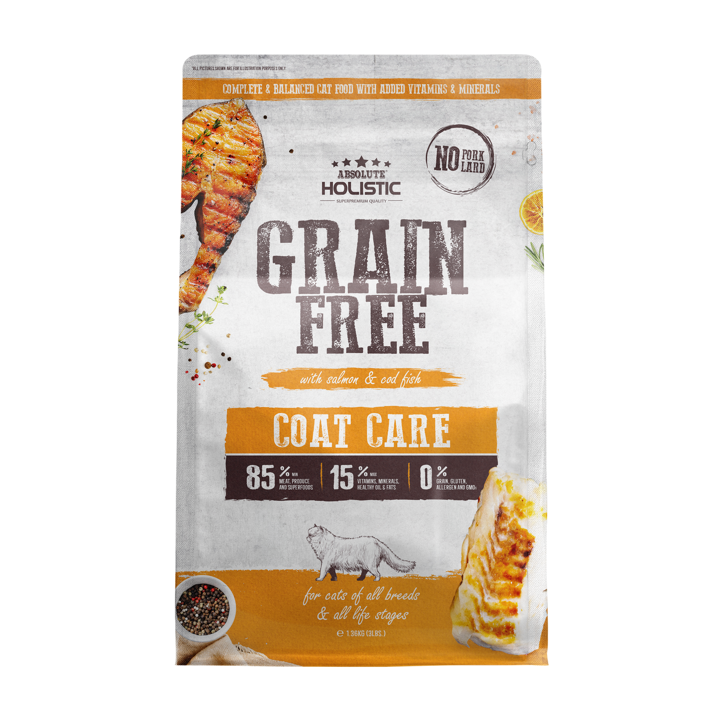 Absolute Holistic Grain Free Kibbles for Cats | Coat Care