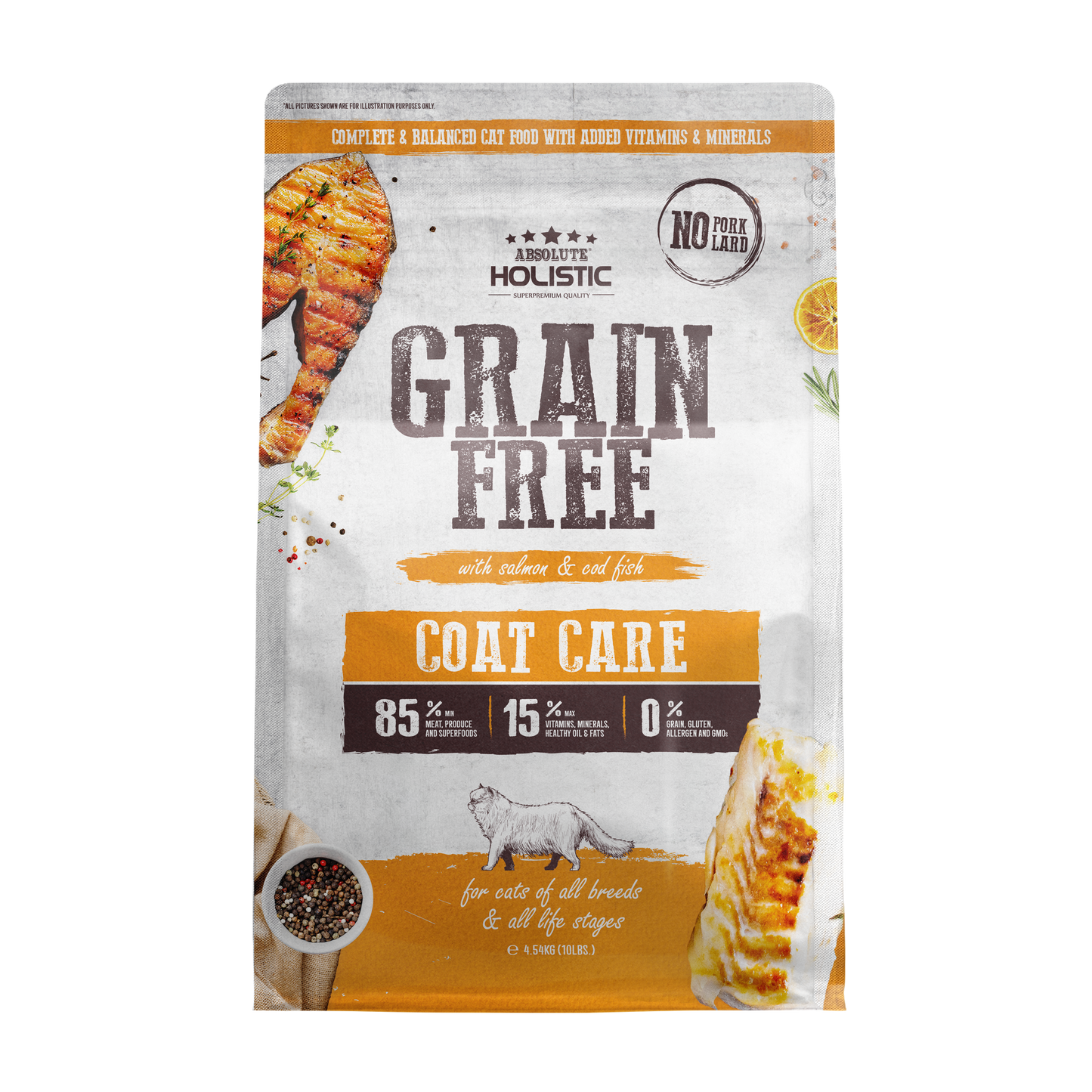 Absolute Holistic Grain Free Kibbles for Cats | Coat Care