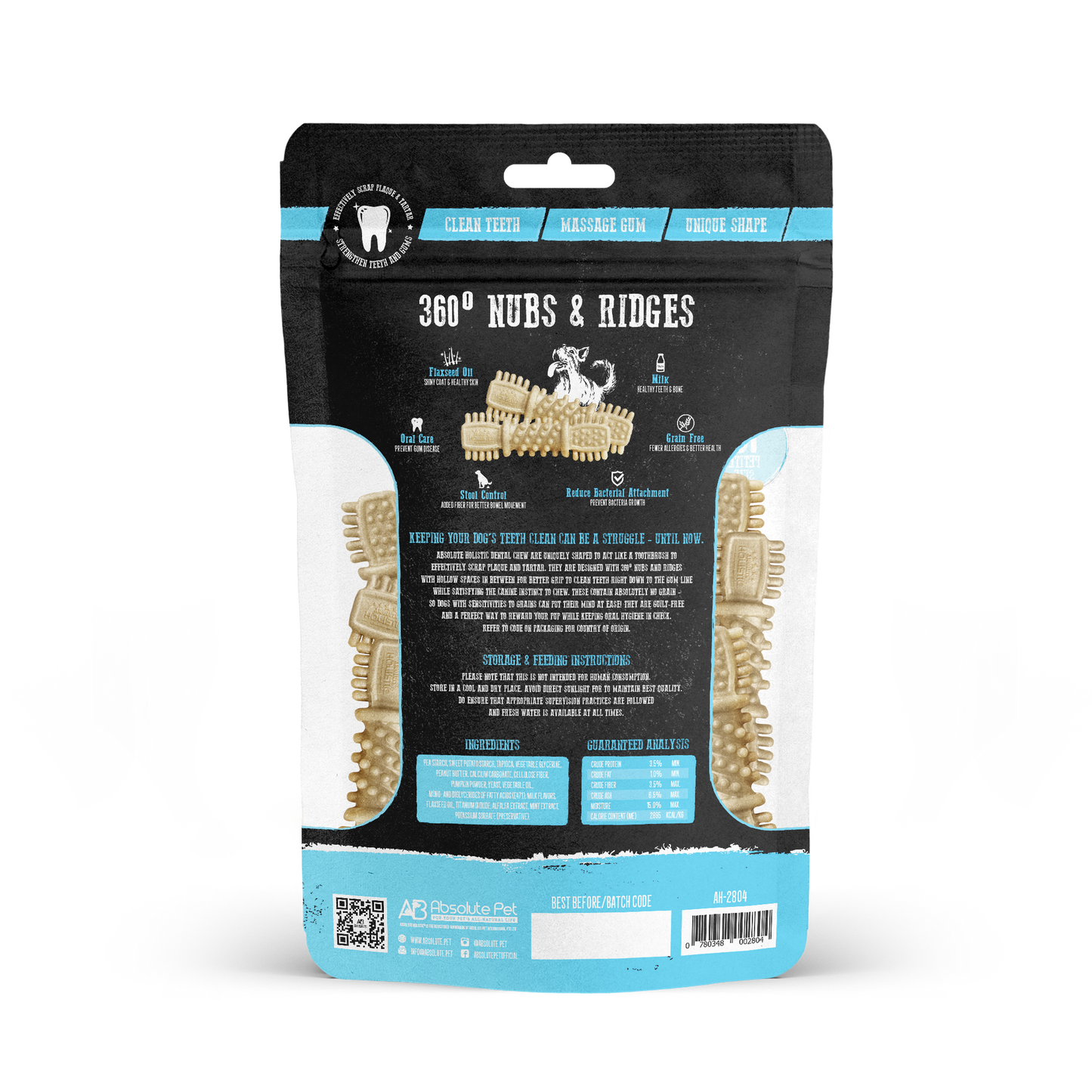 Absolute Holistic Value Pack Dental Chews for Dogs - Milk (160g)