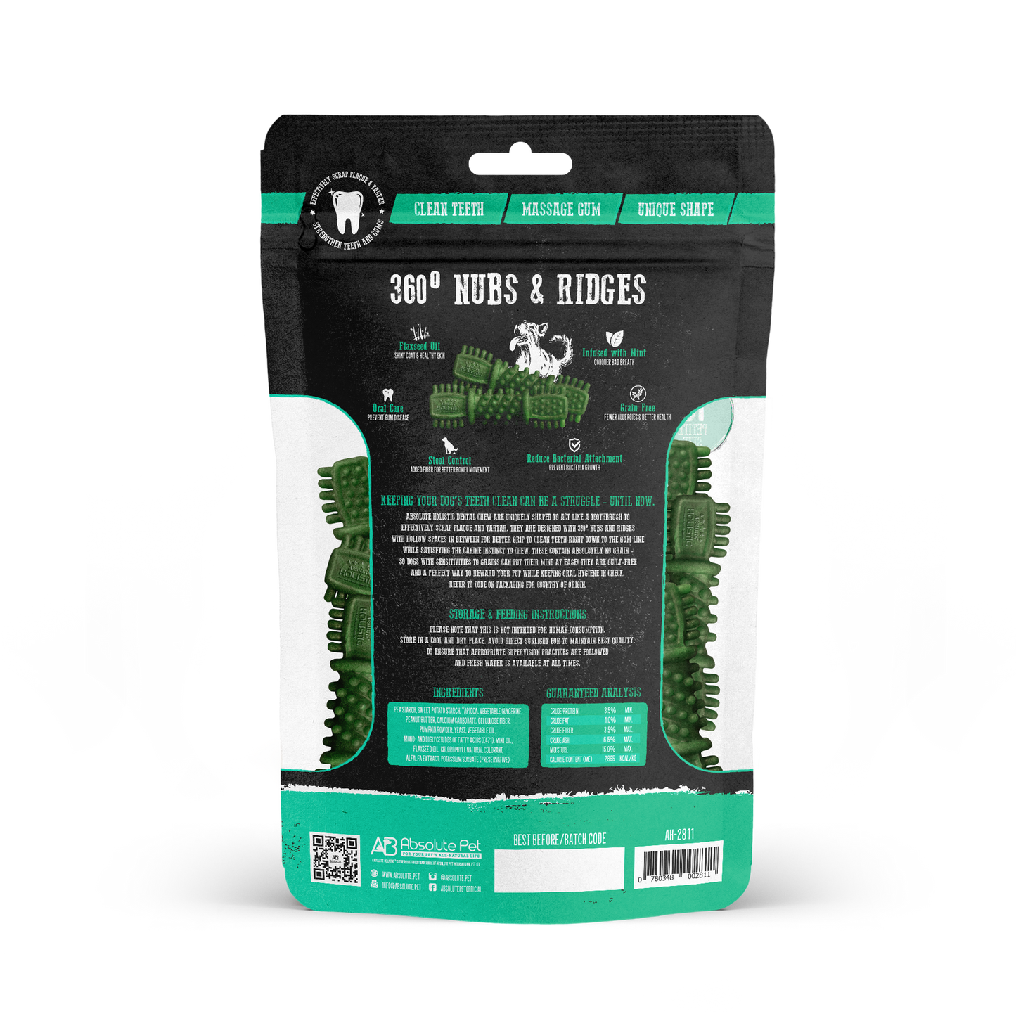 Absolute Holistic Value Pack Dental Chews for Dogs - Fresh Mint (160g)
