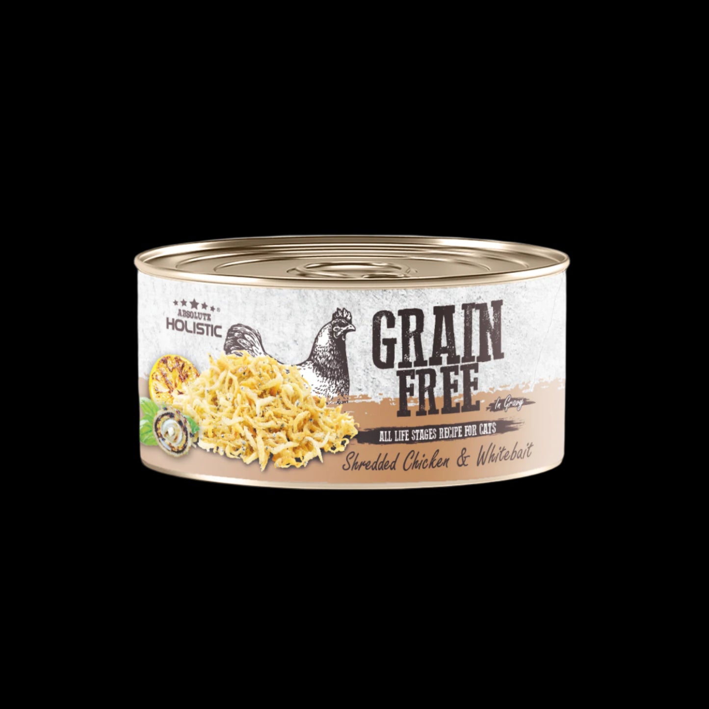 Absolute Holistic Grain Free for Cats | Shredded Chicken & Whitebait