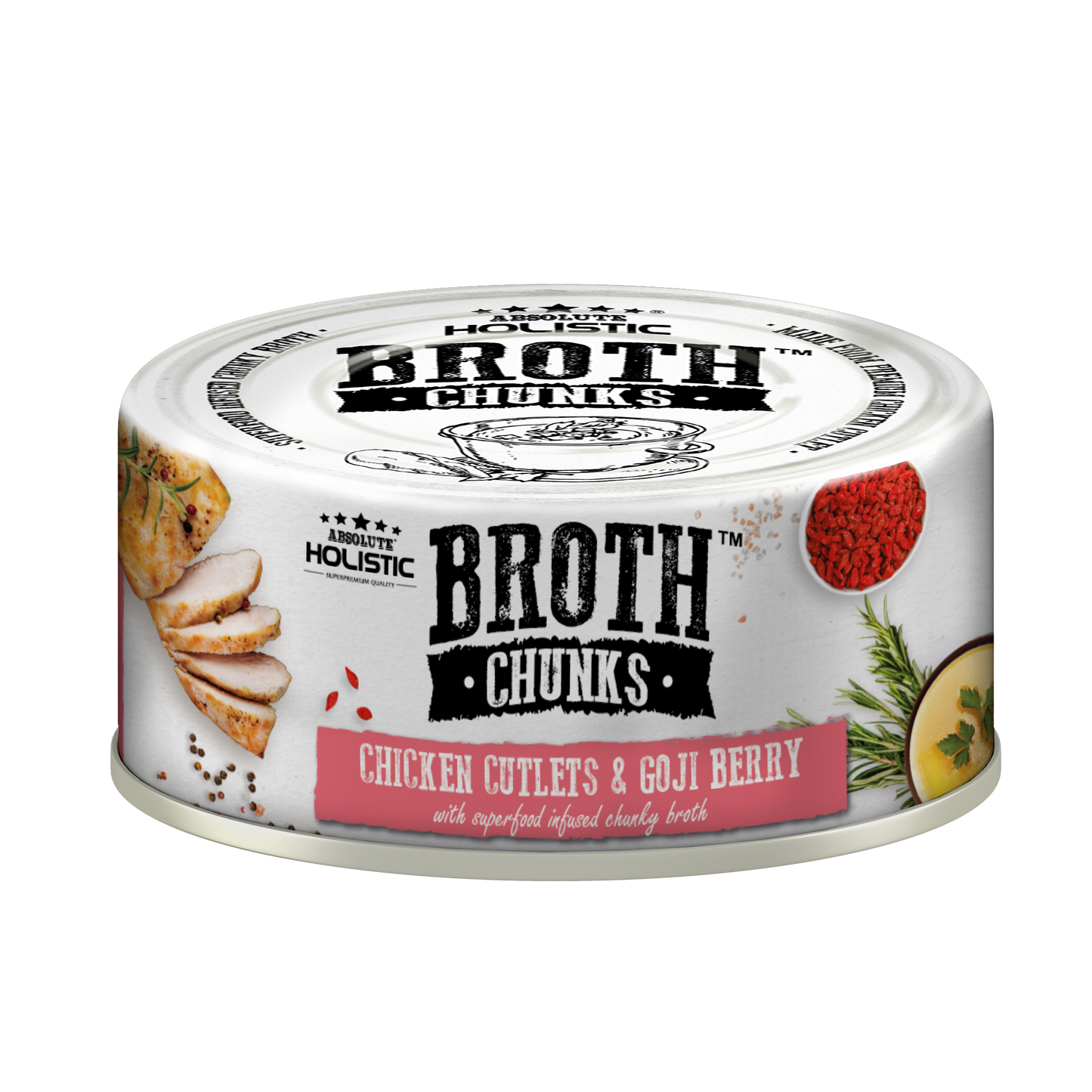 Absolute Holistic Broth Chunks | Chicken Cutlets & Goji Berry