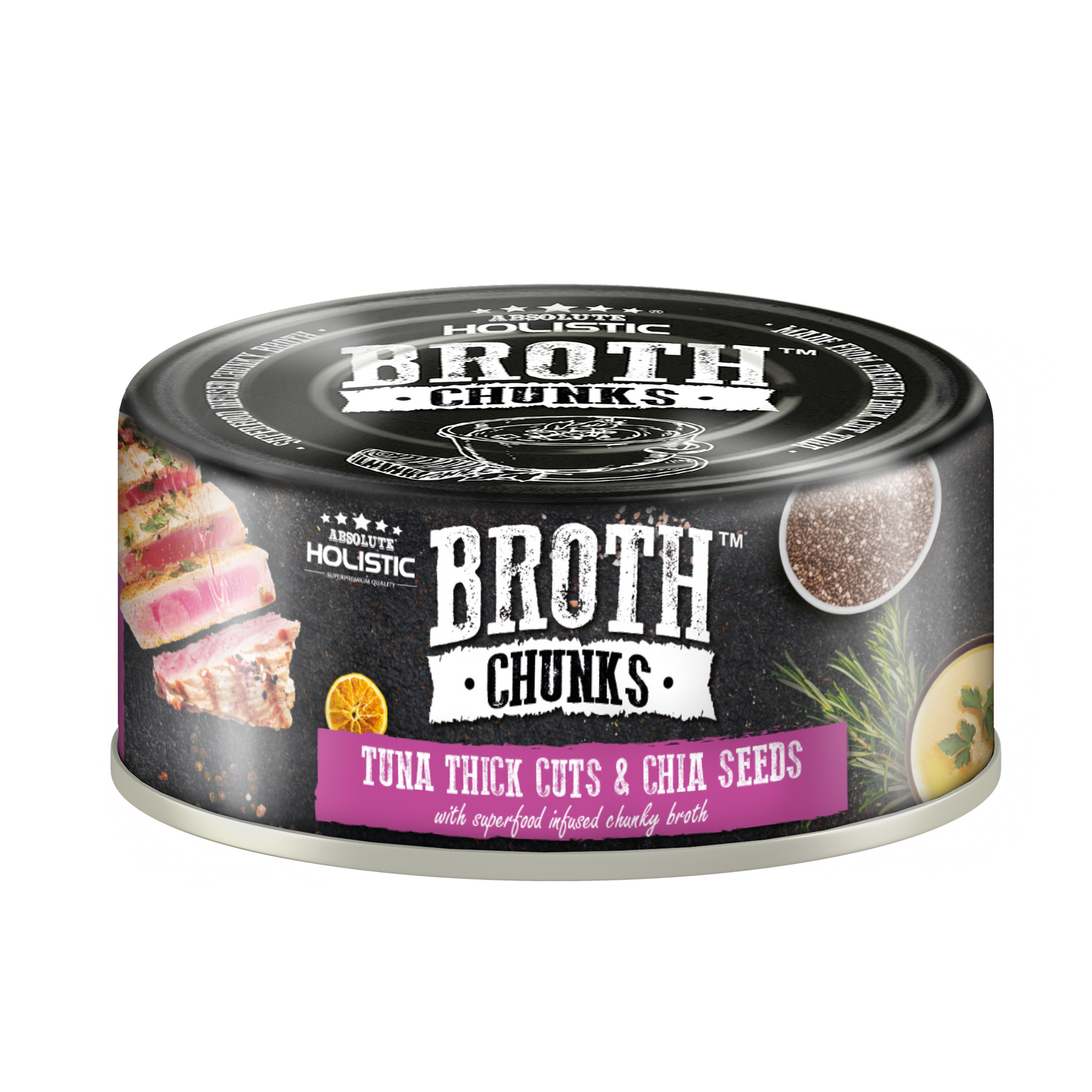 Absolute Holistic Broth Chunks | Tuna Thick Cuts & Chia Seeds
