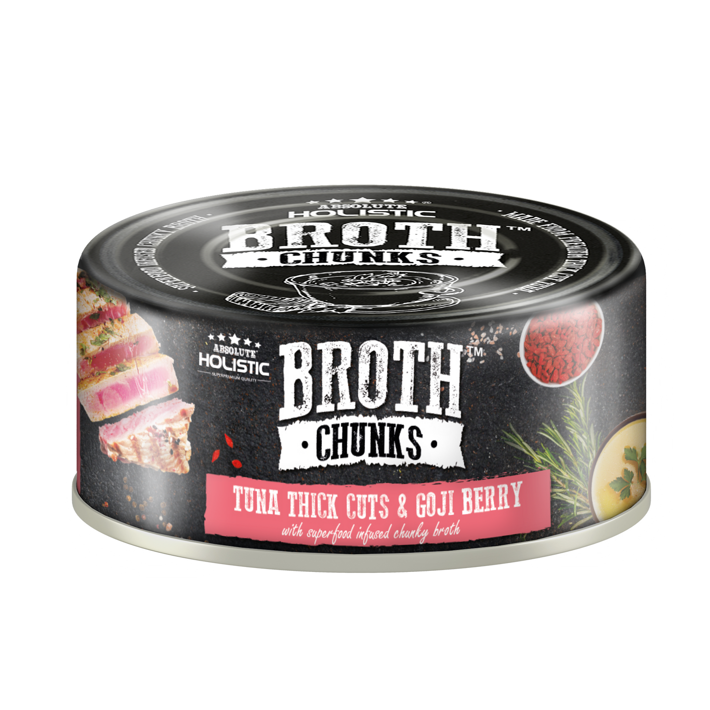 Absolute Holistic Broth Chunks | Tuna Thick Cuts & Goji Berry
