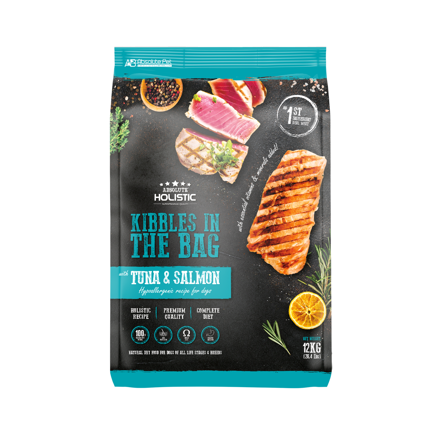 Absolute Holistic Dog Kibbles | Grain Free Tuna & Salmon