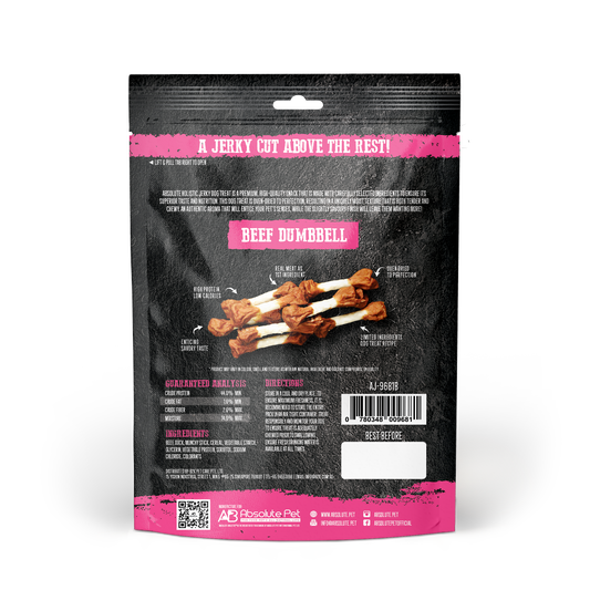 Absolute Holistic Grain Free Dog Treats | Beef Jerky Dumbbell