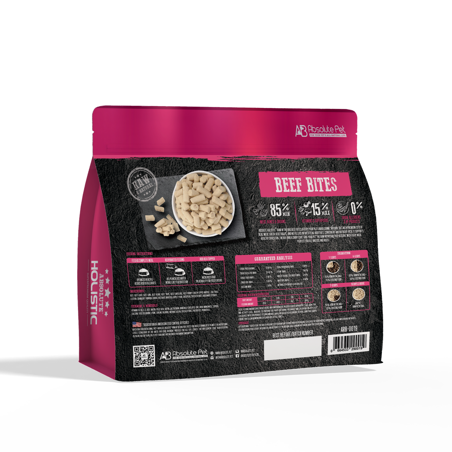 Absolute Holistic Freeze Dried Raw In The Bag | Beef Bites