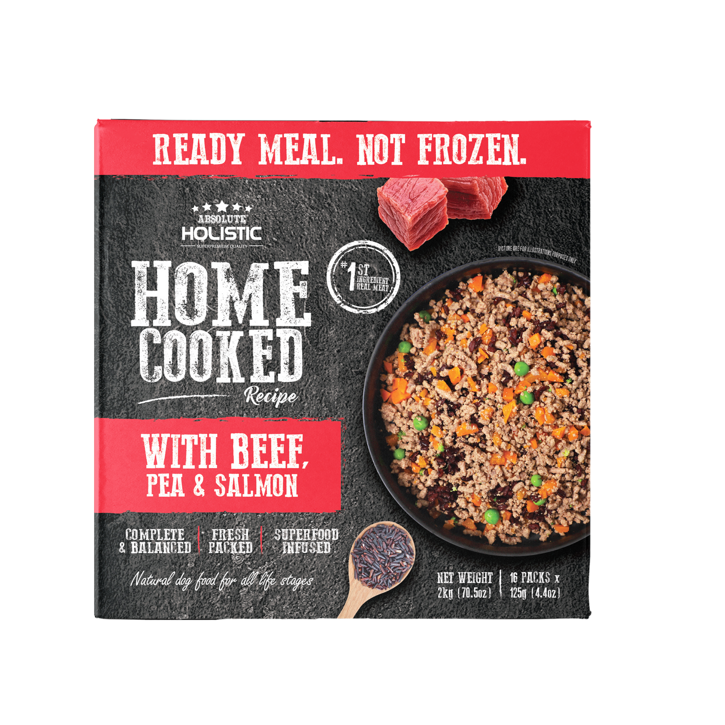 Absolute Holistic Home Cooked Recipe | Beef, Peas & Salmon