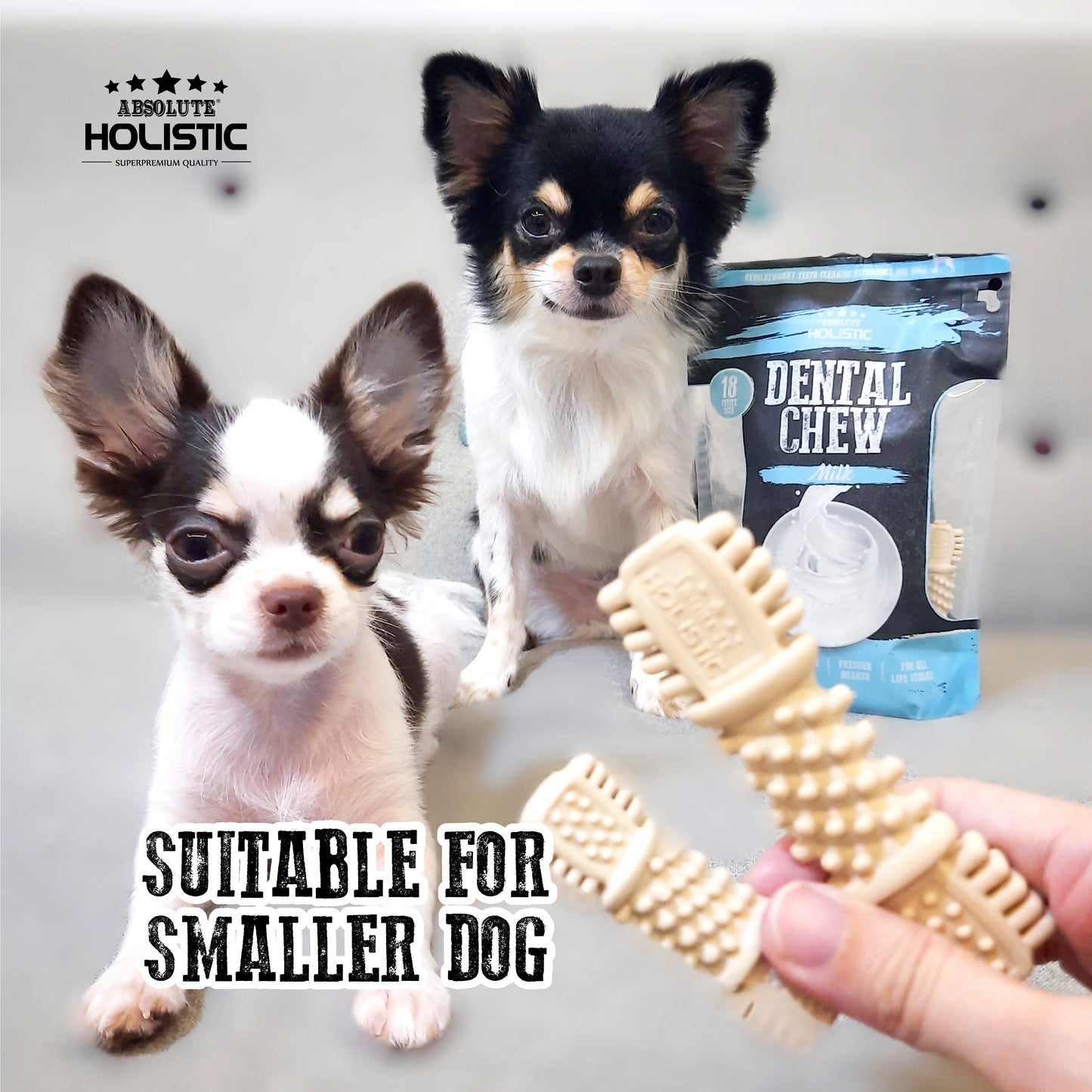 Absolute Holistic Value Pack Dental Chews for Dogs - Milk (160g)