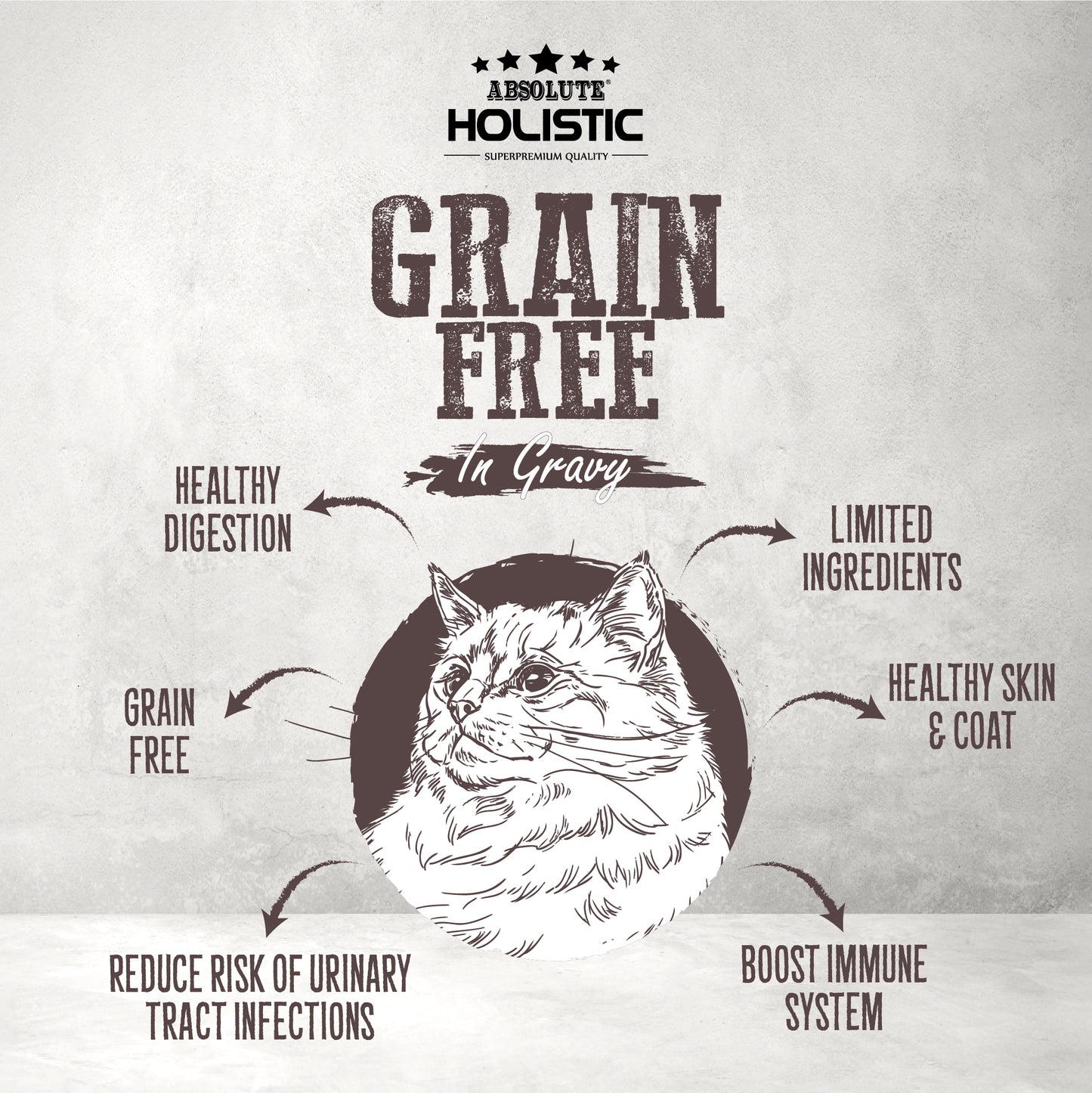 Absolute Holistic Grain Free for Cats | Shredded Chicken & Salmon