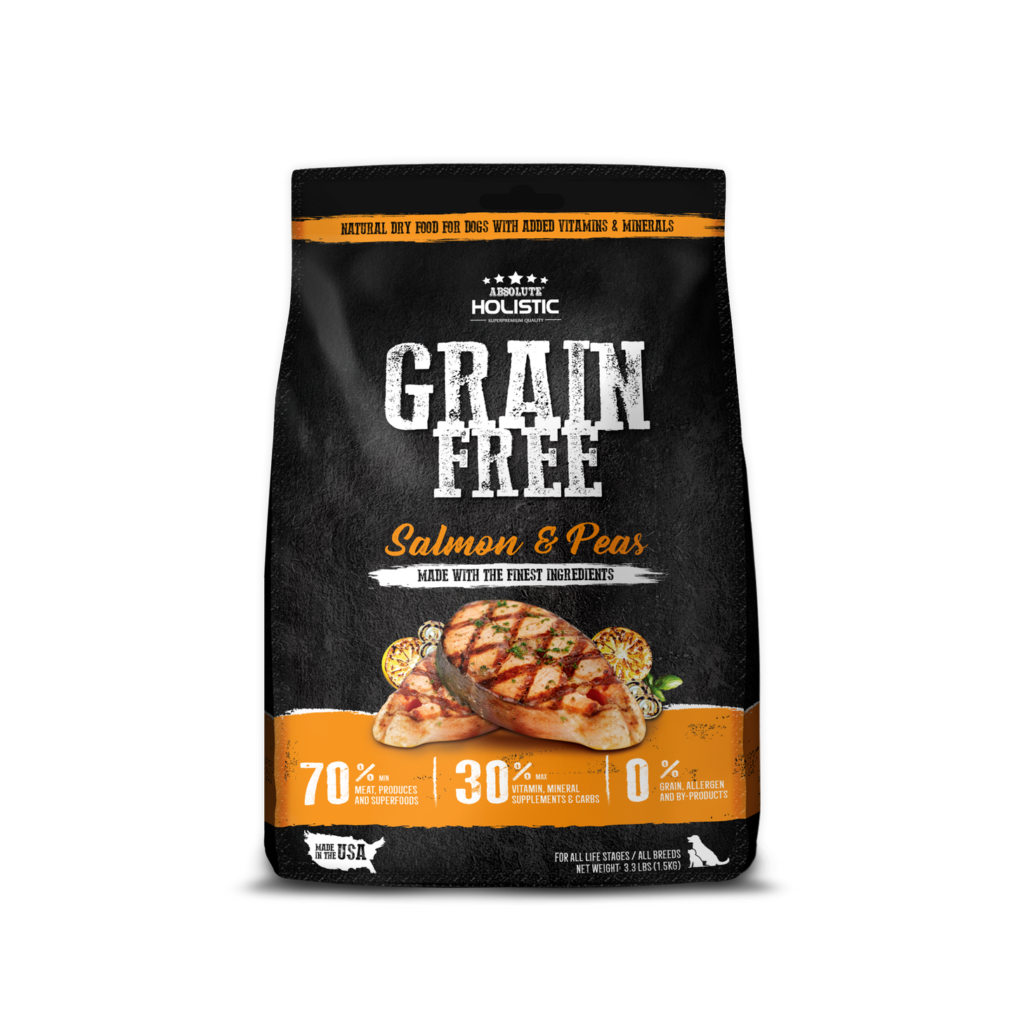 Absolute Holistic Dog Kibbles | Grain Free Salmon & Peas