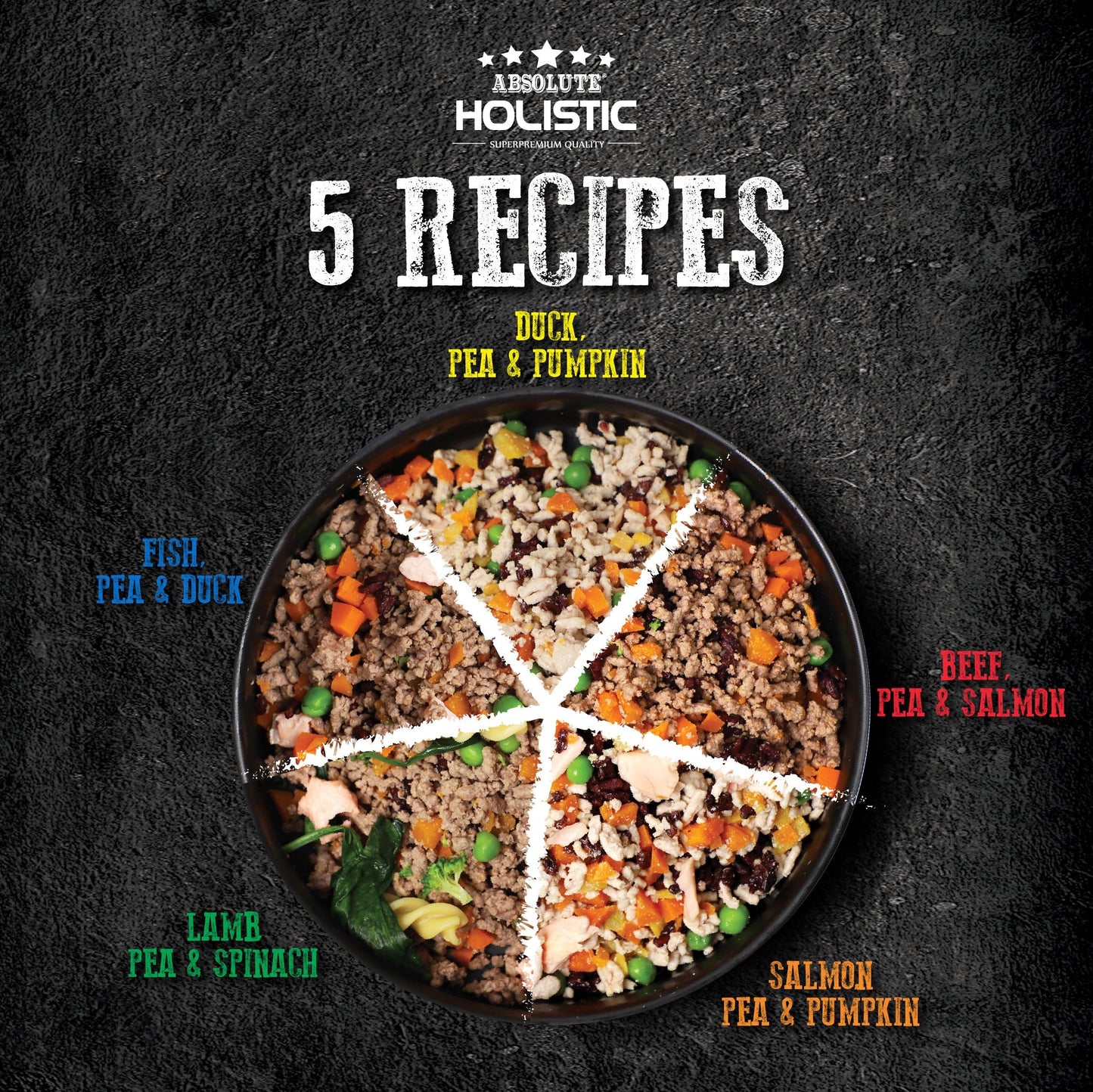 Absolute Holistic Home Cooked Recipe | Beef, Peas & Salmon