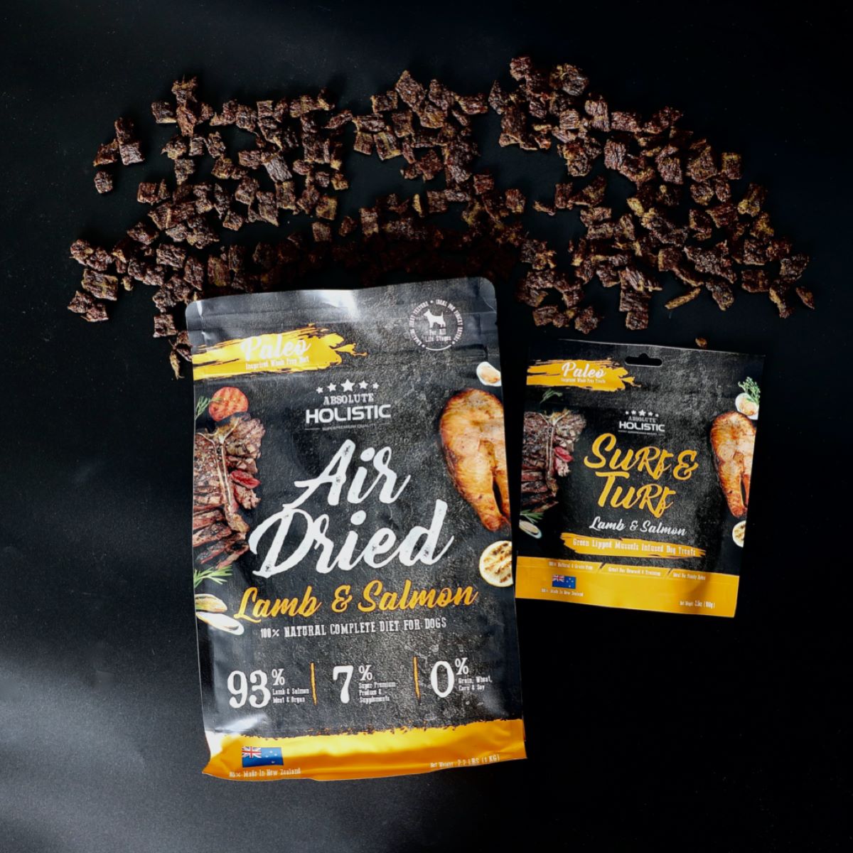 Absolute Holistic Air Dried Food for Dogs - Lamb & Salmon (1kg)
