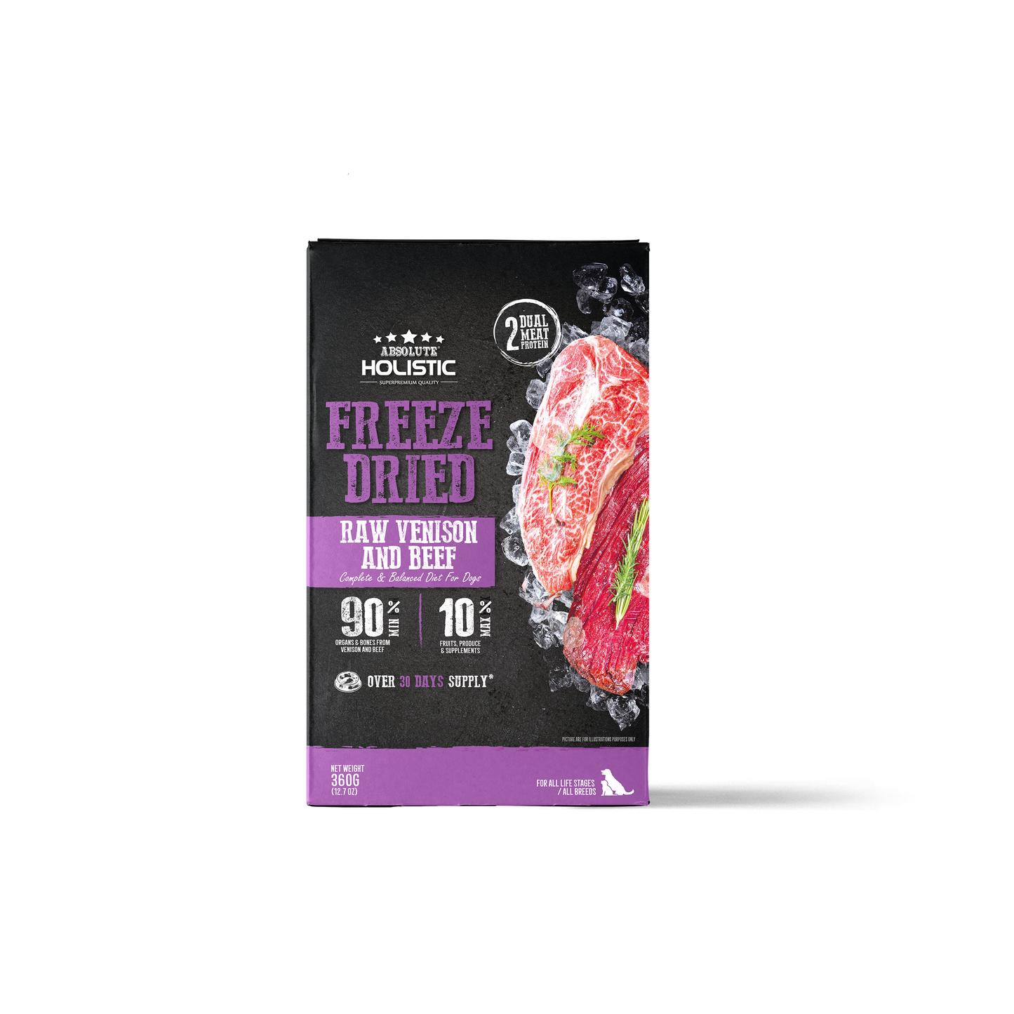 Absolute Holistic Freeze Dried Raw Patties | Venison & Beef