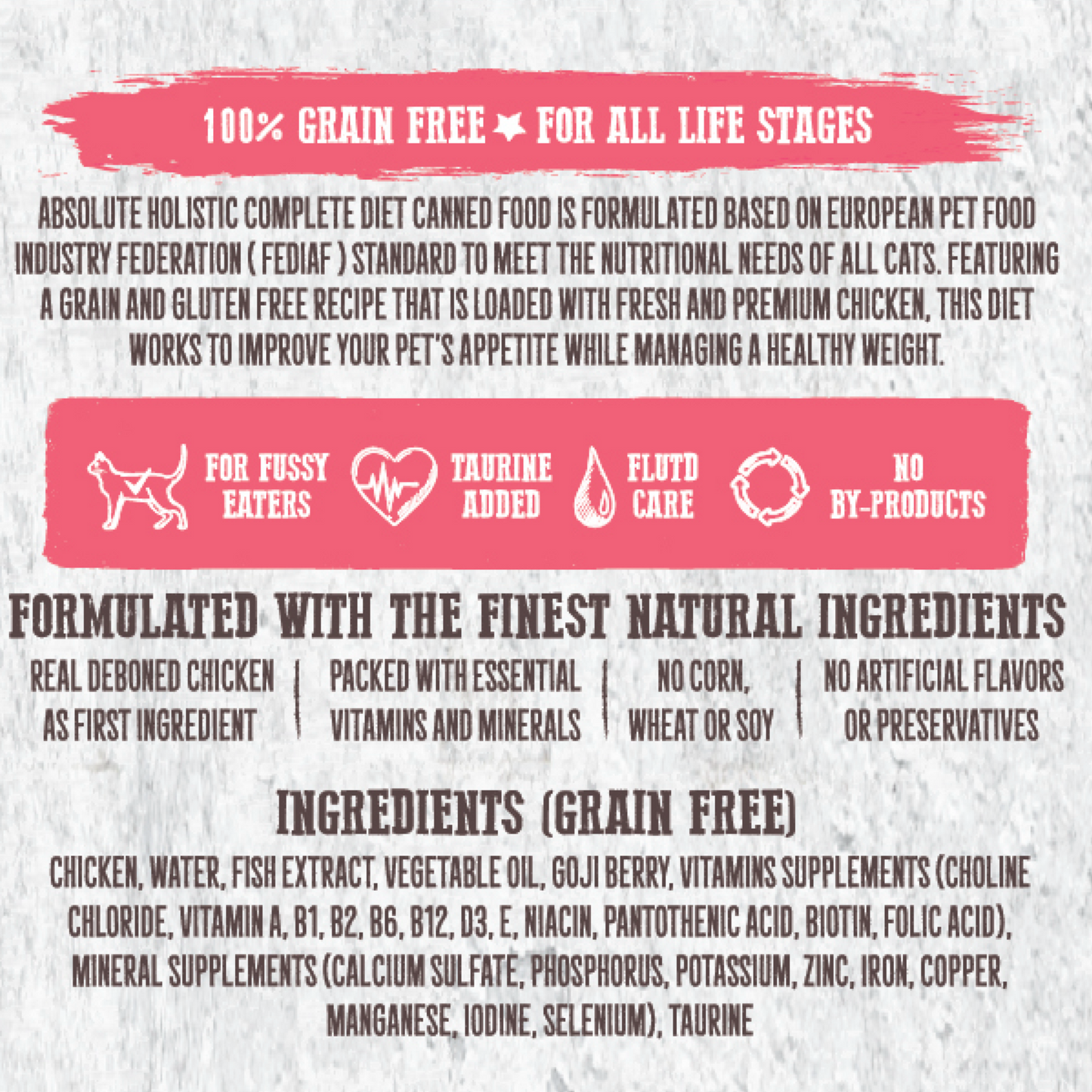 Absolute Holistic Complete Diet for Cats | Chicken & Goji Berry