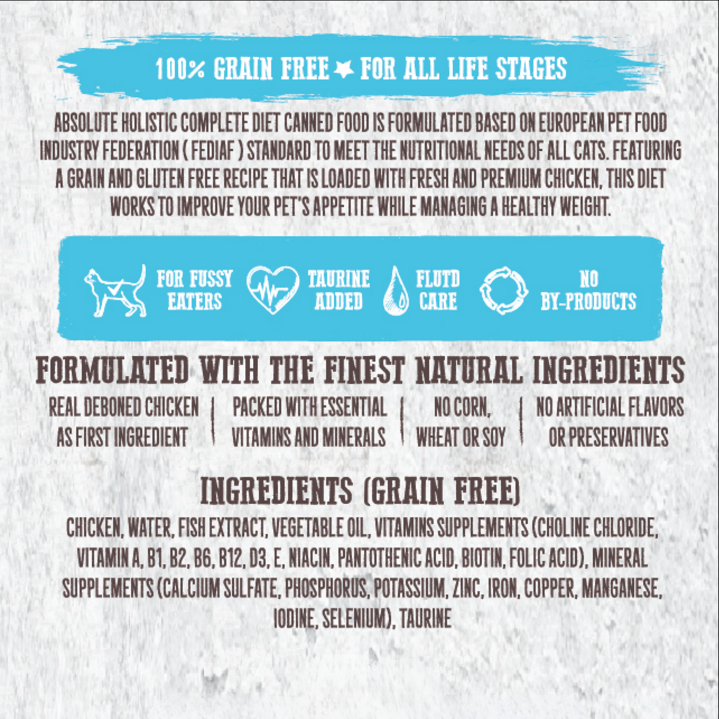 Absolute Holistic Complete Diet for Cats | Chicken Shreds