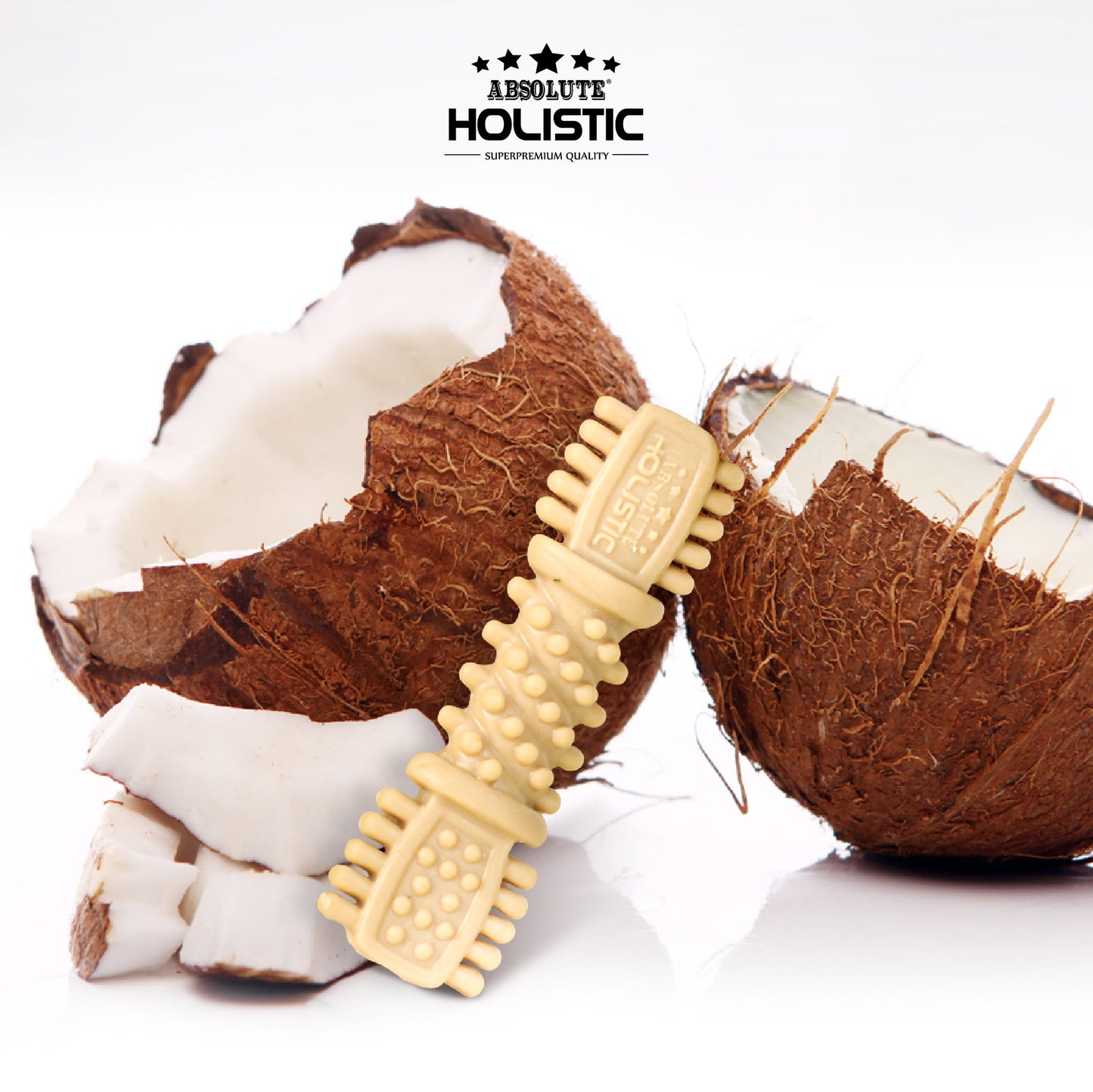 Absolute Holistic BOOST Dental Chew for Dogs - Coconut (4") | Infused with Superfood