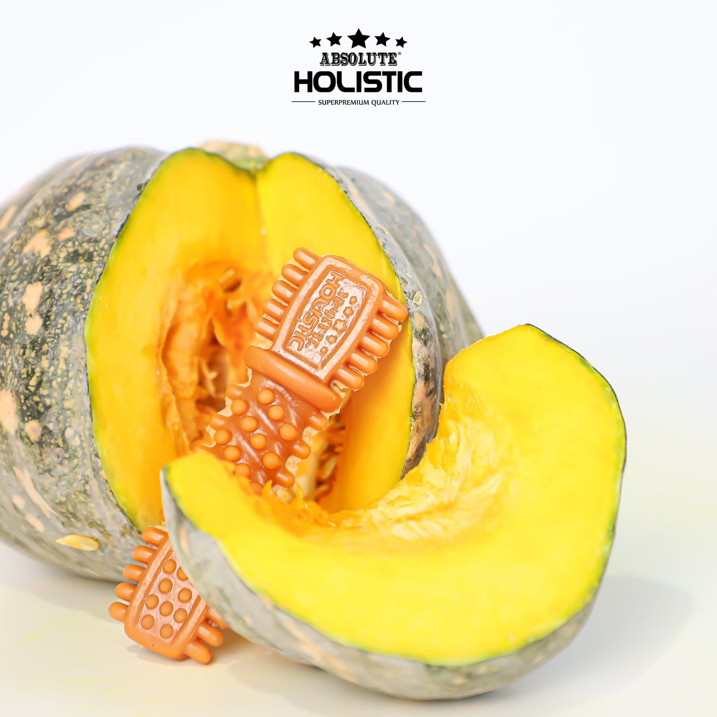 Absolute Holistic BOOST Dental Chew for Dogs - Pumpkin (4") | Infused with Superfood