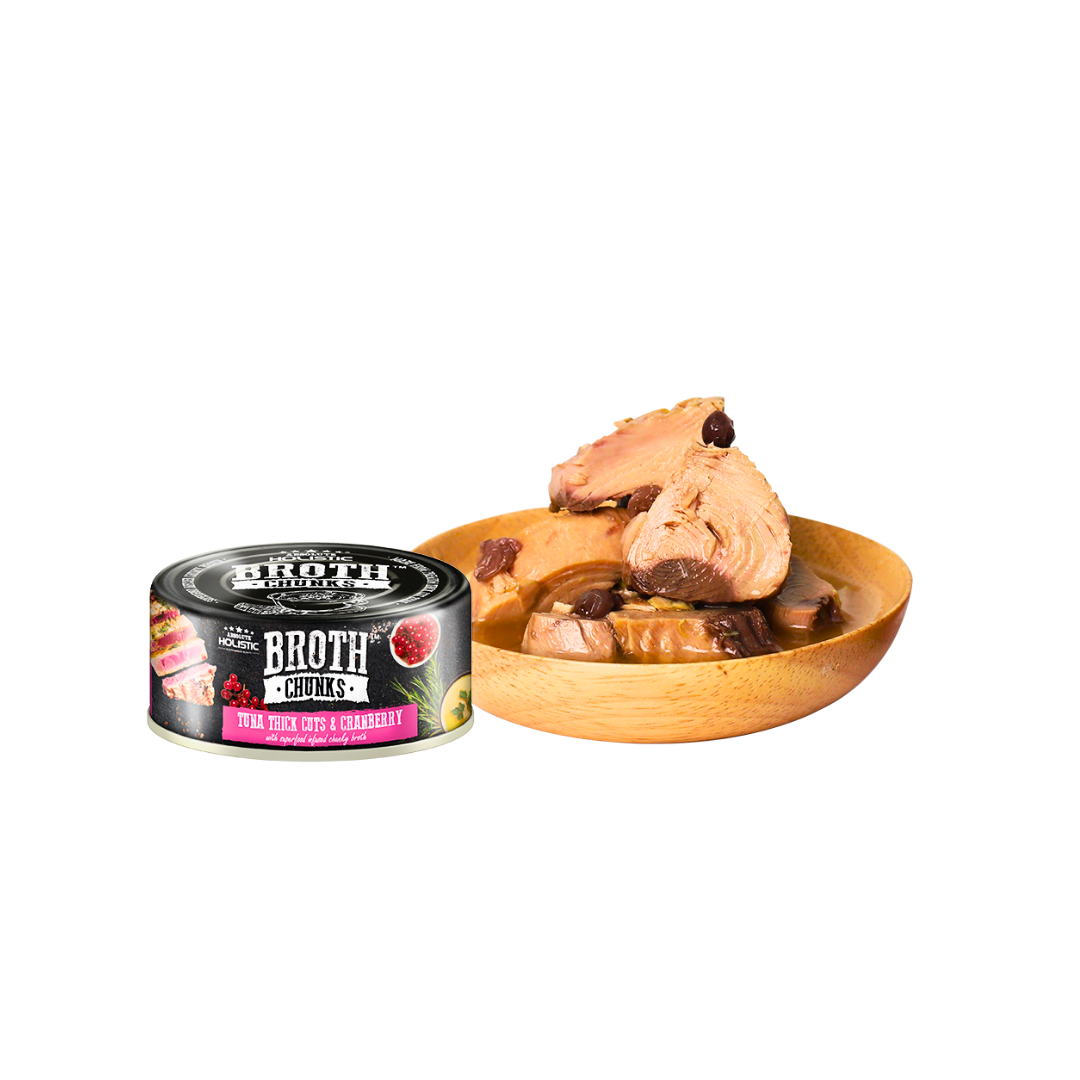 Absolute Holistic Broth Chunks | Tuna Thick Cuts & Goji Berry