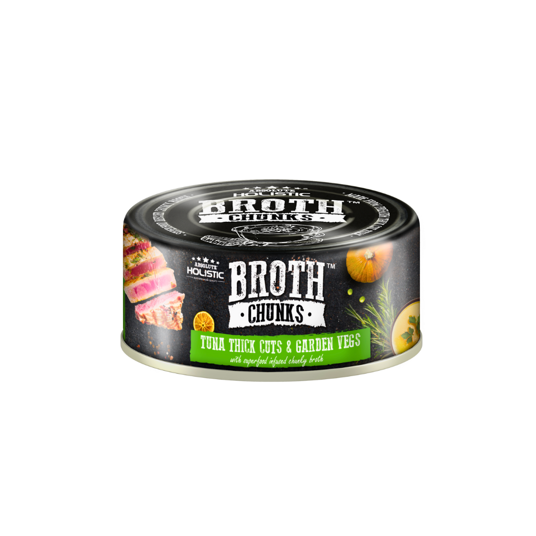 Absolute Holistic Broth Chunks | Tuna Thick Cuts & Garden Vegs