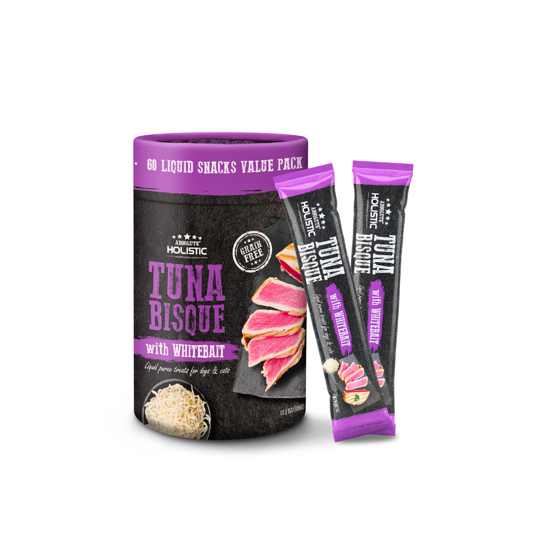 Absolute Holistic Liquid Treats for Cats & Dogs - Tuna Bisque with Whitebait (Tub)