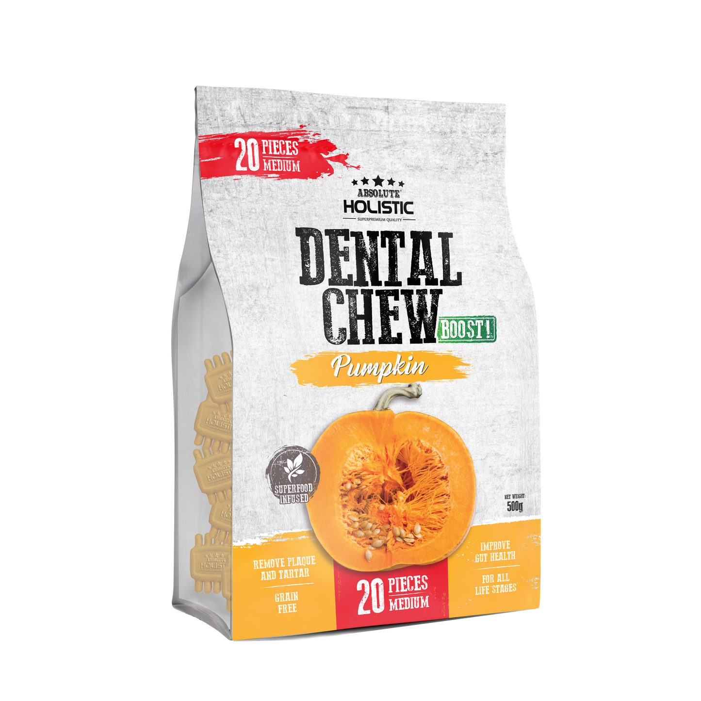 Absolute Holistic Dental Chews Jumbo Pack BOOST | Pumpkin