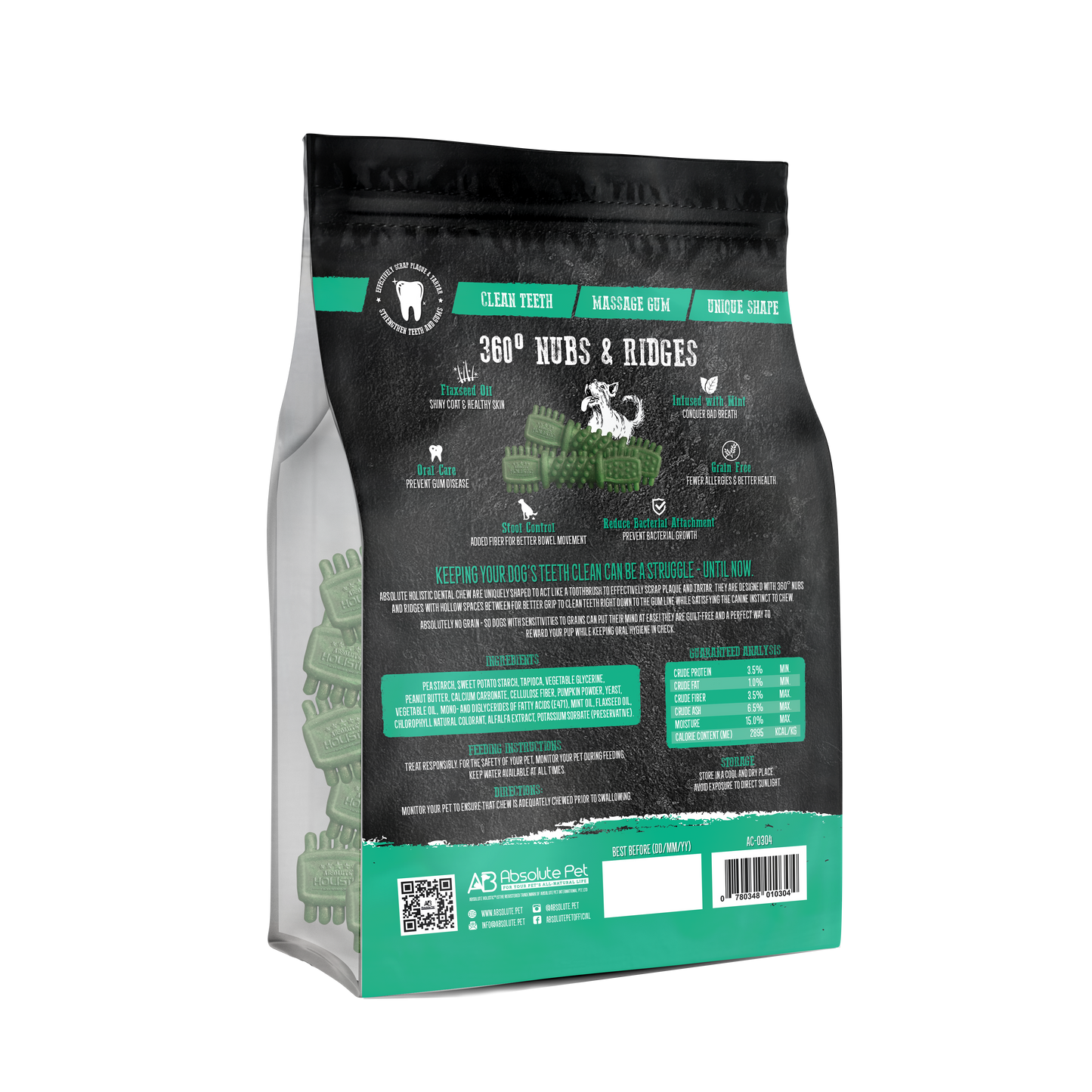 Absolute Holistic Dental Chews Jumbo Pack Boost | Fresh Mint