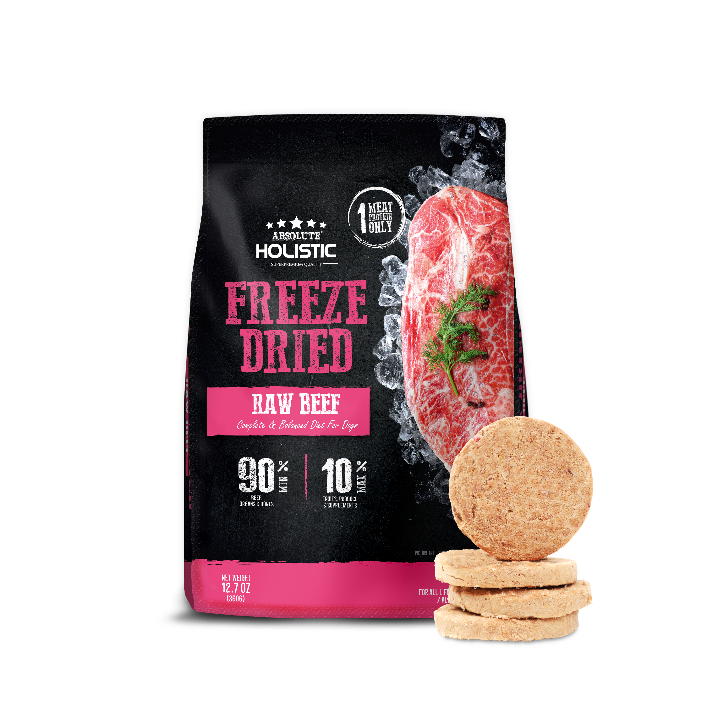 Absolute Holistic Freeze Dried Raw Patties | Beef