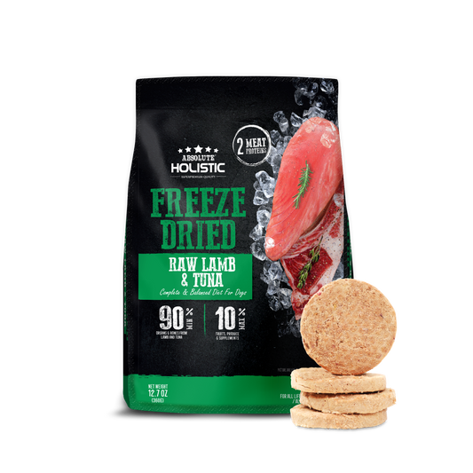 Absolute Holistic Freeze Dried Raw Patties | Lamb & Tuna