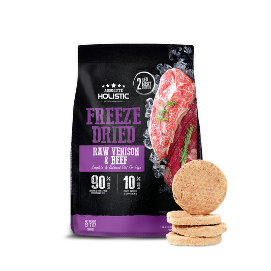 Absolute Holistic Freeze Dried Raw Patties | Venison & Beef