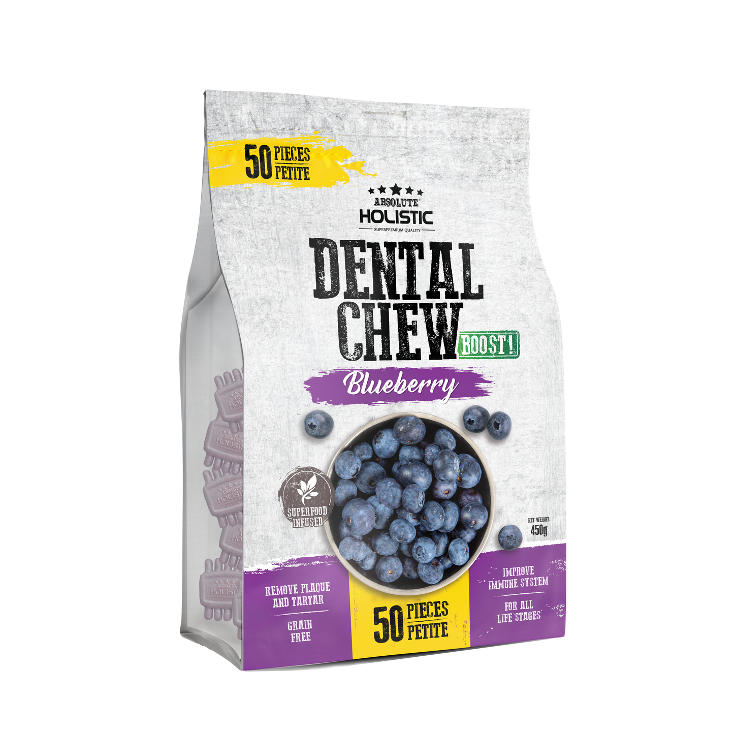 Absolute Holistic Dental Chews Jumbo Pack BOOST | Blueberry