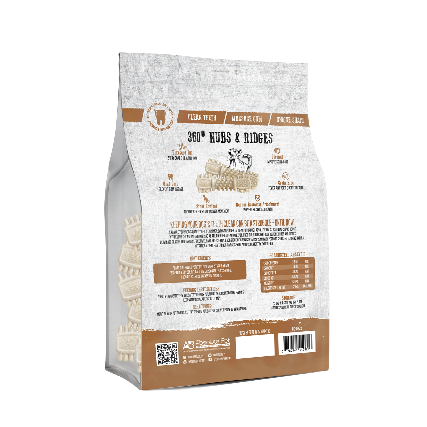 Absolute Holistic Dental Chews Jumbo Pack BOOST | Coconut