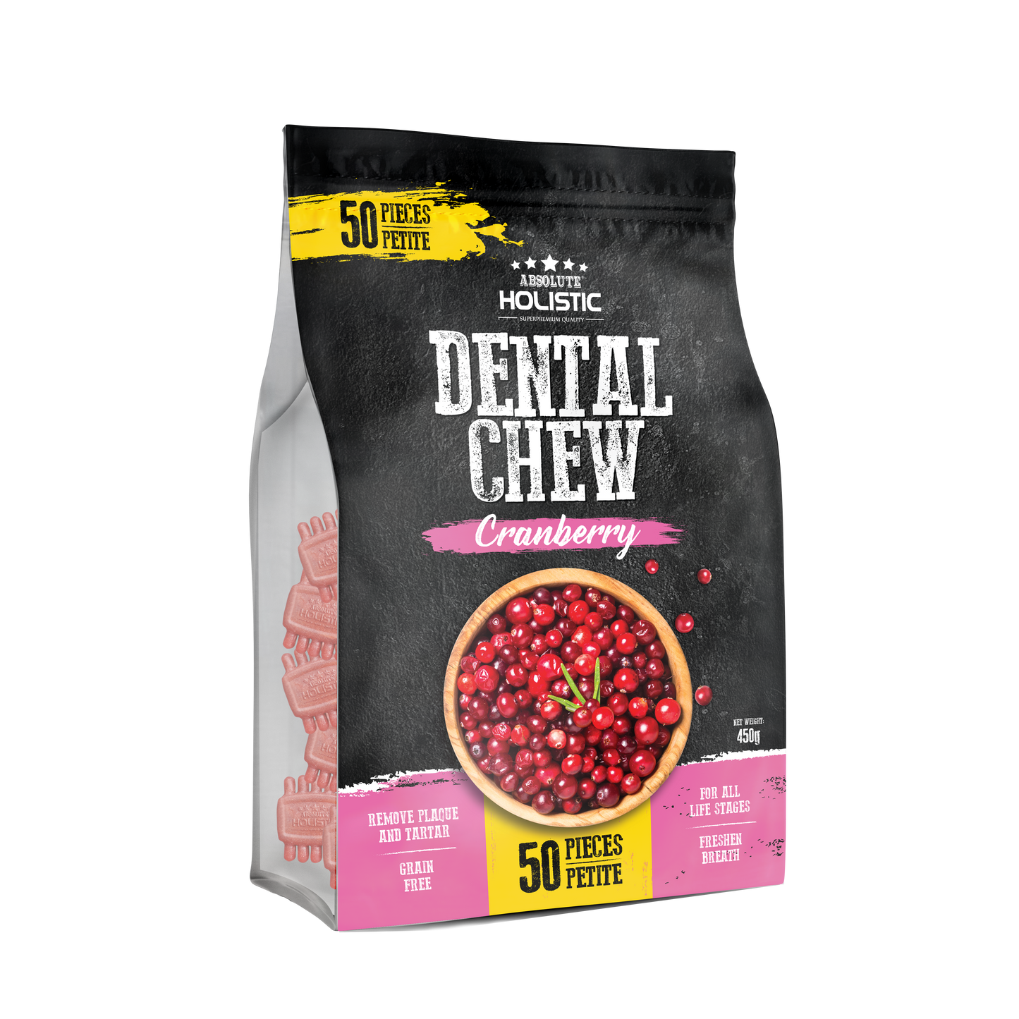 Absolute Holistic Dental Chews Jumbo Pack BOOST | Cranberry