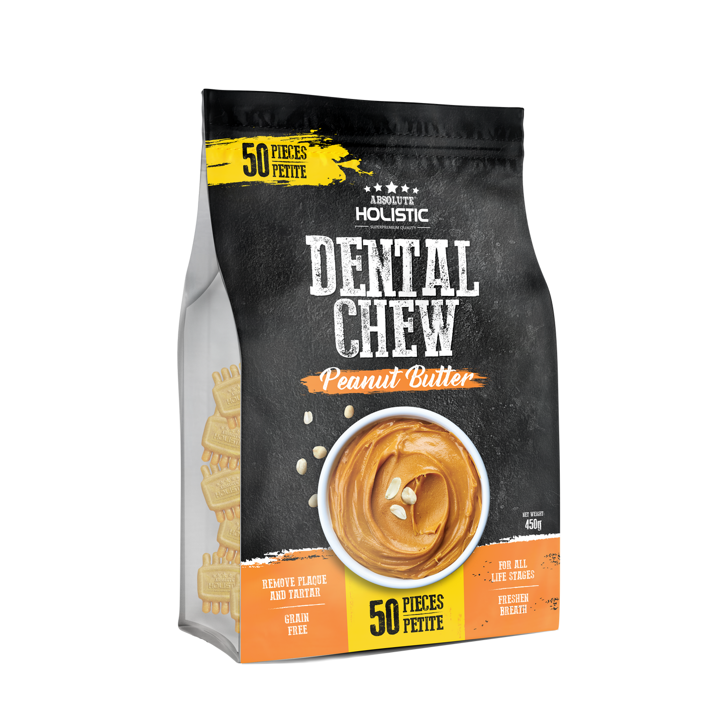 Absolute Holistic Dental Chews Jumbo Pack Boost | Peanut Butter