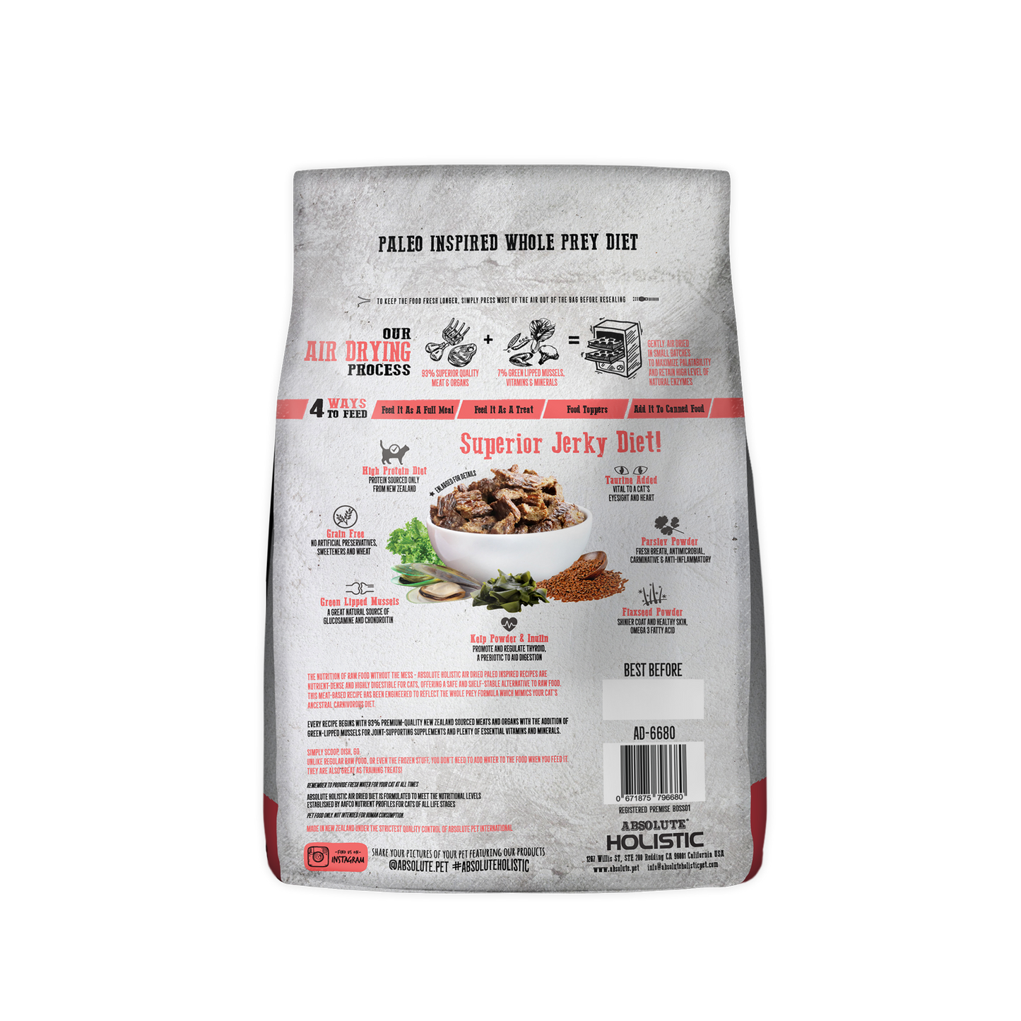 Absolute Holistic Air Dried for Cats | Beef & Venison