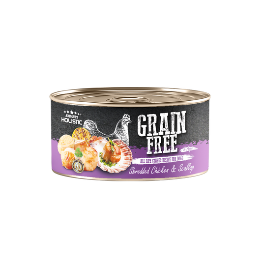Absolute Holistic Grain Free for Dogs | Shredded Chicken & Scallop