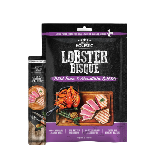 Absolute Holistic Liquid Treats for Cats & Dogs - Tuna & Lobster Bisque (5x12g)