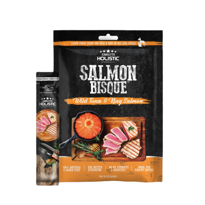 Absolute Holistic Liquid Treats for Cats & Dogs - Tuna & Salmon Bisque (5x12g)