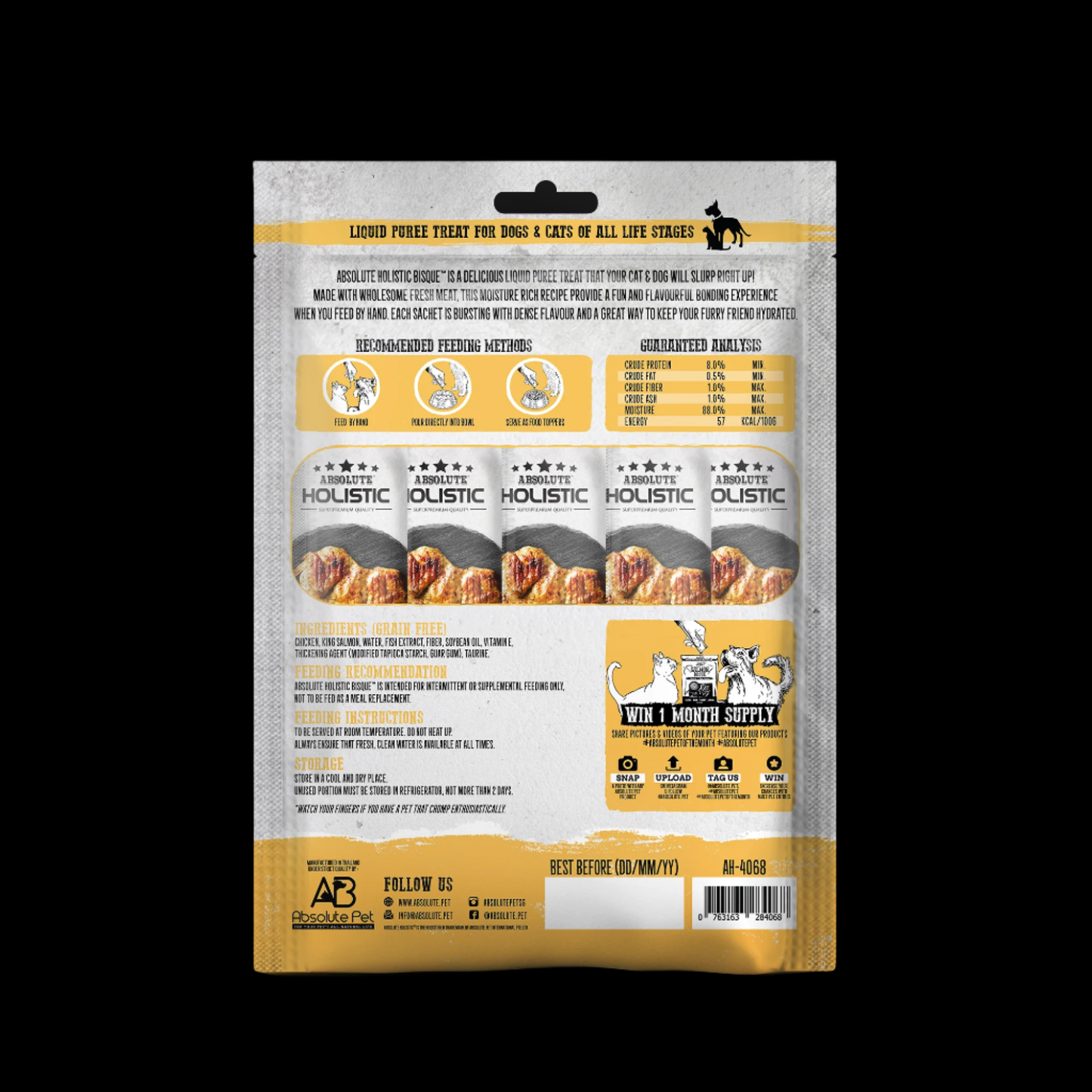 Absolute Holistic Liquid Bisque Treats | Chicken & King Salmon Bisque