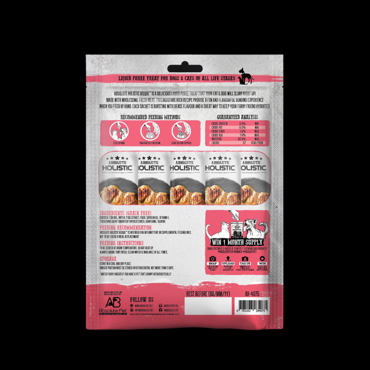 Absolute Holistic Liquid Bisque Treats | Chicken & Fish Roe Bisque