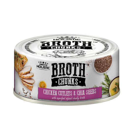 Absolute Holistic Broth Chunks | Chicken Cutlets & Chia Seeds