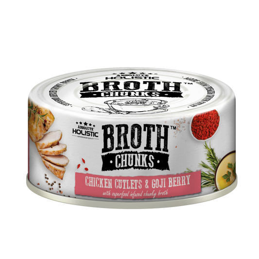 Absolute Holistic Broth Chunks | Chicken Cutlets & Goji Berry
