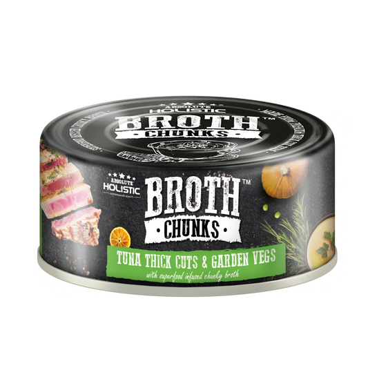 Absolute Holistic Broth Chunks | Tuna Thick Cuts & Garden Vegs