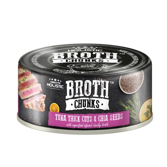 Absolute Holistic Broth Chunks | Tuna Thick Cuts & Chia Seeds