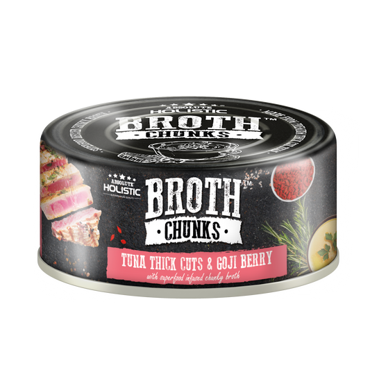 Absolute Holistic Broth Chunks | Tuna Thick Cuts & Goji Berry